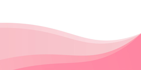 Pink wavy background with a white upper section, Modern Trendy design in Vector Illustration