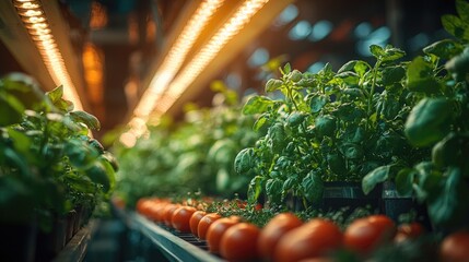 Close-Up View of Hydroponic Farming with Automated Systems