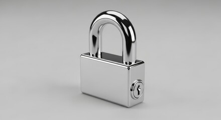 Naklejka premium Silver Padlock for Security