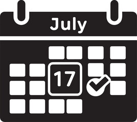 Clean and modern calendar icon design for scheduling and planning applications