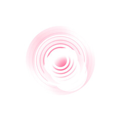 Abstract Circular Swirl of Pink and White with Central Bright Red Core and Soft Edges Representing Pain or Energy Pulse