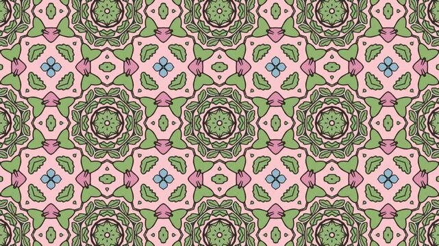seamless pattern with flowers, background loop