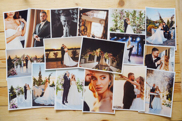 Beautiful printed wedding photos.