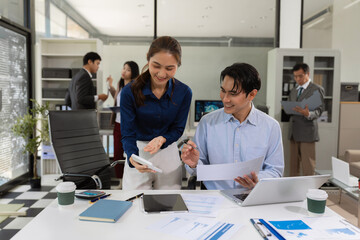 Business team working and update tasks with milestones progress planning and professional investor working new start up project in the office.