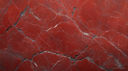 cracked red stone surface with various natural fractures creating an abstract textured pattern