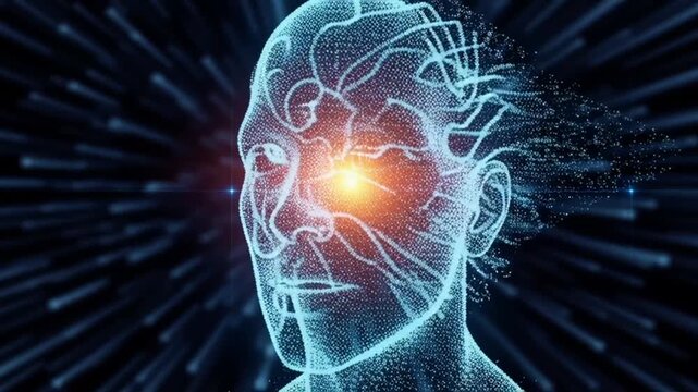 Mind-blowing data visualization of human brain activity for innovative tech companies and AI research projects needing creative assets - Powered by Adobe