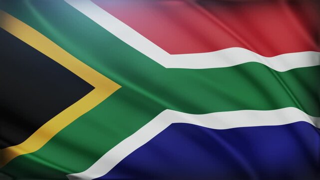 South African Flag Waving Nation Pride