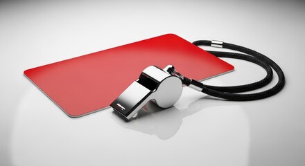 Soccer Referee Equipment Whistle and Red Card Essential Tools for Umpiring Football Matches Professional Regulations Sport