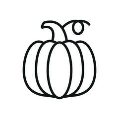 Pumpkin icon for elegant halloween and thanksgiving designs.