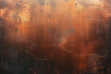Close-up view of textured rusty metal surface with orange and dark brown tones and natural corrosion patterns