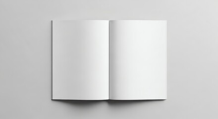 Open book on plain background