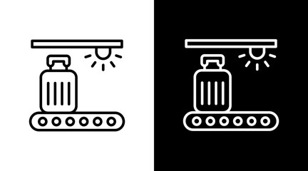 Security White Icon Set Design