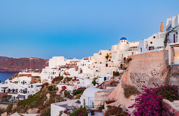 oia village in santorini island greece