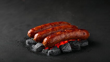 Three Glazed Cylinders on Volcanic Stones, with Subtle Textures and Atmospheric Lighting.