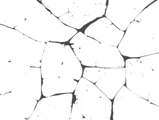 Cracked surface abstract monochrome pattern black white