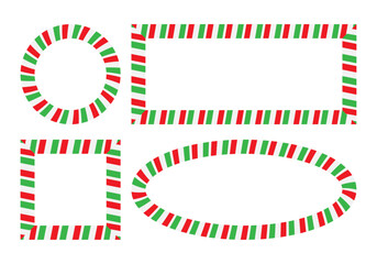 Obraz premium Marco de bastón de caramelo navideño