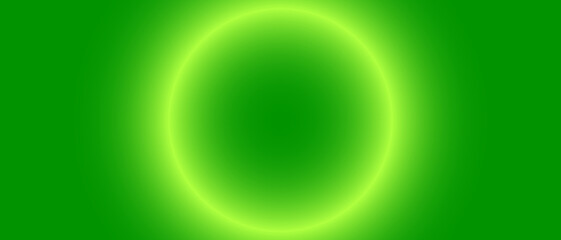Fototapeta premium Green glowing sphere, abstract light and dark green background with circles