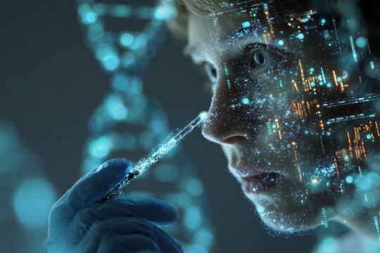 The modern intersection of medicine, technology, and innovation. Digital finance. Virtual medical records: a futuristic view of healthcare technologies. Stock market. Analytics dashboard.