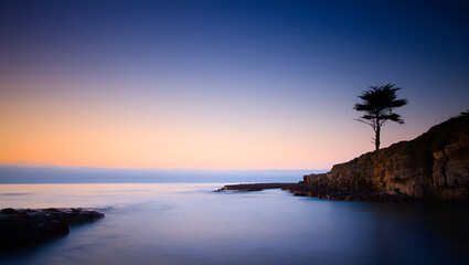 sunset over the beach landscape, Generative AI