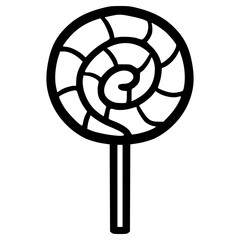 doodle lollipop illustration hand drawn outline vector