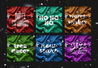 Christmas Themed Social Posts With Blanket Design