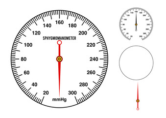 Naklejka premium SPHYGMOMANOMETER blood pressure measure graduation gauge 
