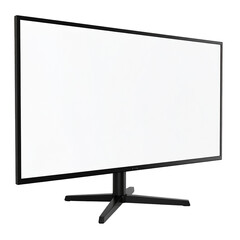 Naklejka premium Clean Display: A sleek, modern display with a blank screen, ready to showcase content, offers a versatile platform for digital presentations and multimedia experiences.