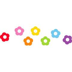 Cute colorful flower, Doodle flowers, pastel floral pattern