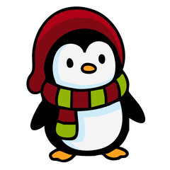 Niedlicher Pinguin zu Weihnachten Icon