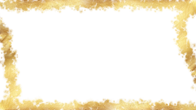 gold sparkle border on transparent background