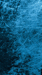 blue old aluminum sheet with burnt marks from the pan