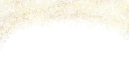 luxurious golden foil stain sparkle border on  transparent background