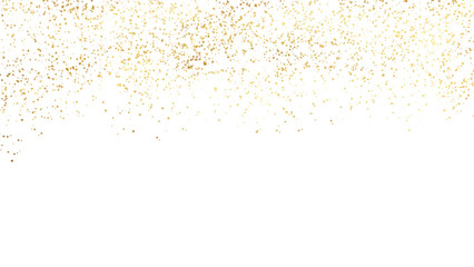 luxurious golden foil stain sparkle border on  transparent background
