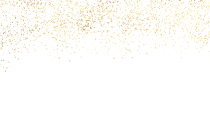 luxurious golden foil stain sparkle border on  transparent background
