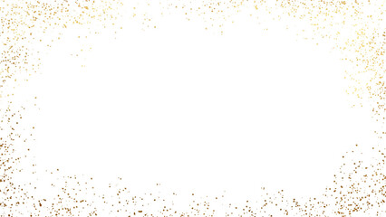 gold sparkle border on transparent background