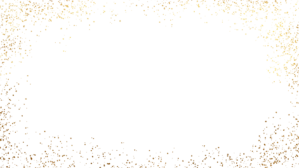 gold sparkle border on transparent background