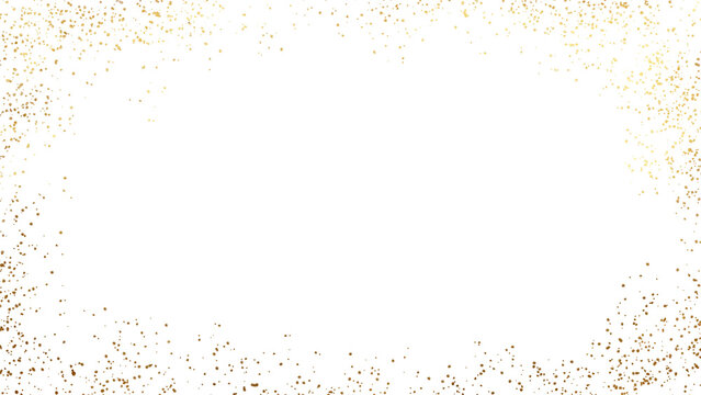 gold sparkle border on transparent background