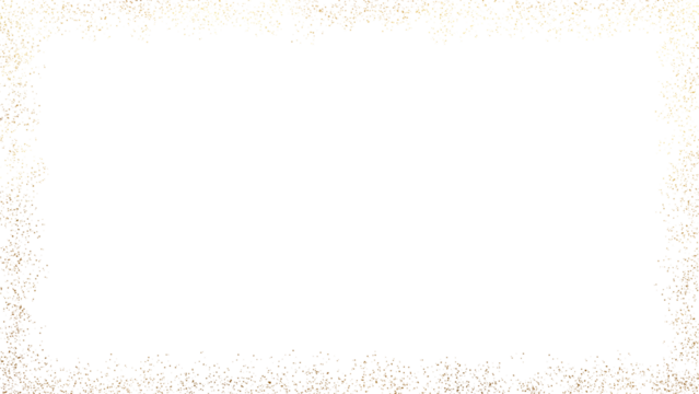 luxurious golden foil stain sparkle border on  transparent background,