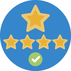 Obraz premium Star-based rating showing guest reviews for a B&B.