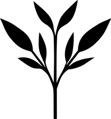 vector style floral branch transparent 