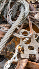 steel scrap with visible details. background or texture