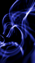 Abstract blue lines on a black background