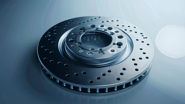 Isolated brake discs on white background  essential auto parts for vehicle braking systems