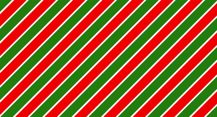 Red and white diagonal stripes background vector illustration. Candy cane pattern for Christmas or New Year concept, flat lay. Stripe pattern for gift wrap, fabric pattern, textile, tile and wallpaper