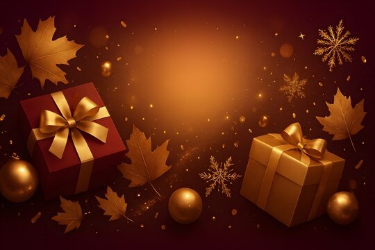 Luxurious Festive Sale Background,Elegant Golden Holiday Celebration Banner,Generative ai