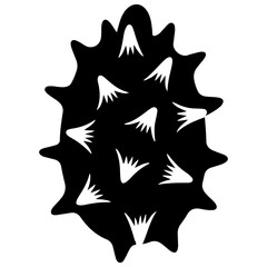 Silhouette of a spiky seed