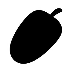 Black and white mango fruit silhouette