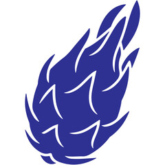 Blue dragon fruit, a tropical fruit art