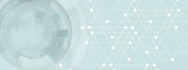 Abstract geometric circuit technology and science concept background