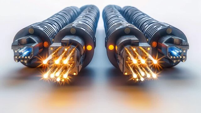 3d rendering of isolated optical fiber cable representing advanced fiber technology concept